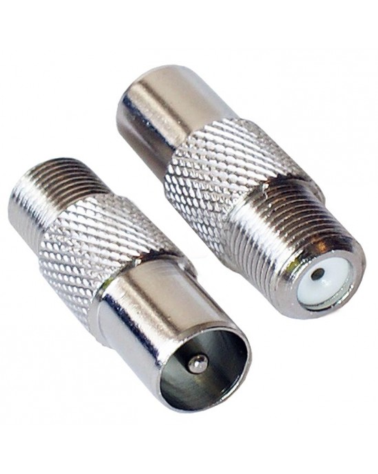 Male Coaxial to F Connector Adaptors  (100s)