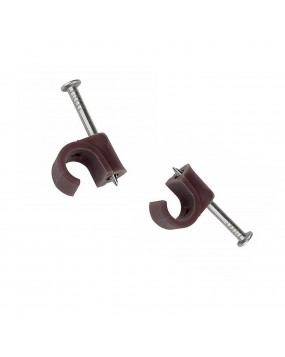 7mm Cable Clips (100s) Brown