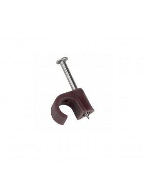 7mm Cable Clips (100s) Brown