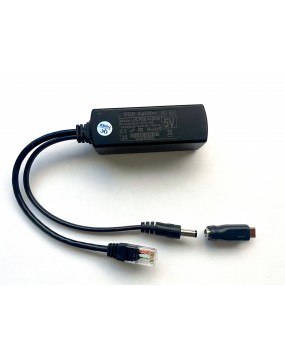 DC Type-C USB PoE Splitter 48V 24V to 5V Power Over Ethernet Rj45 Adapter