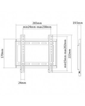 Revez FF32 Fixed Flat Bracket for 17