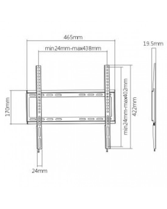 Revez FF55 Flat Bracket for 32