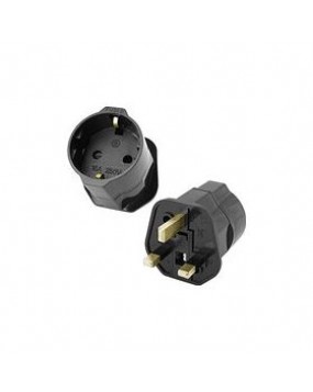 Plug in 2 Pin to 3 Pin Plug Adapter (EU to IRL/UK)