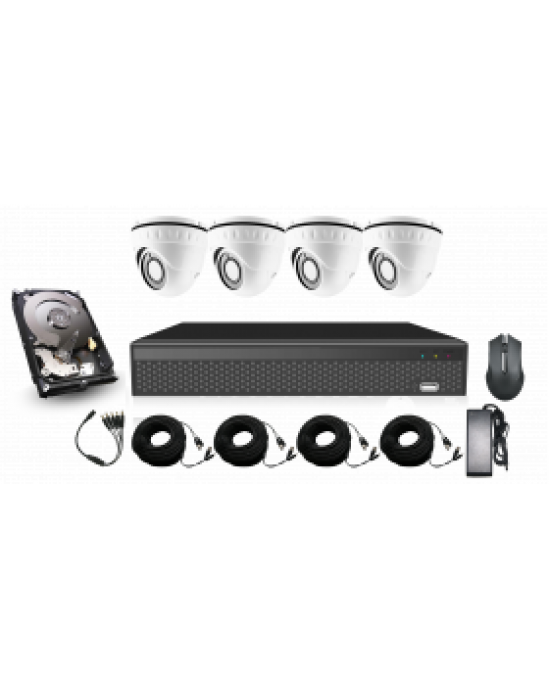 Revez 4 Channel CCTV Kit (4 x 5MP Cameras + 1TB HDD)