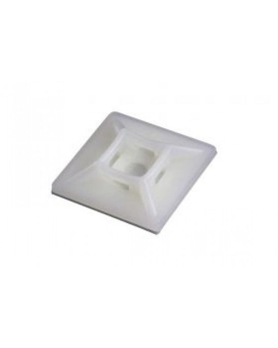 White Adhesive Cable Tie Mounts (100pcs)