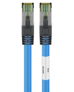 CAT 8.1 patch cable, S / FTP (PiMF), blue, 0.5 m