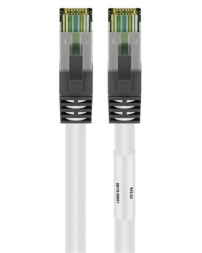 CAT 8.1 patch cable, S / FTP (PiMF), White, 0.5 m