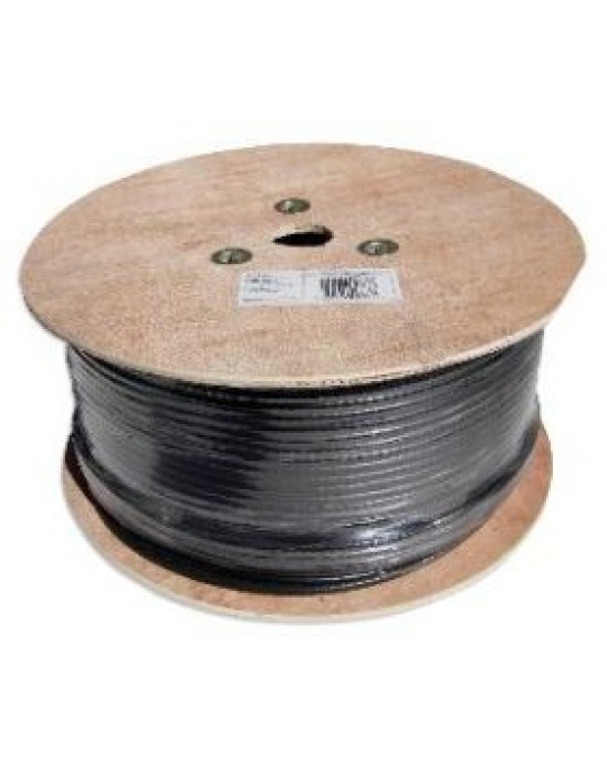 Black Twin RG6 Satellite Cable (125m)