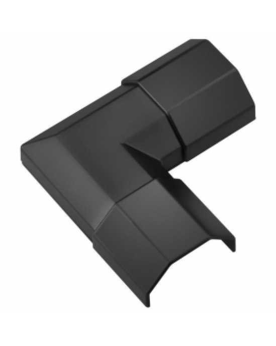 Aluminium Trunking Right Angle - 33mm - Black