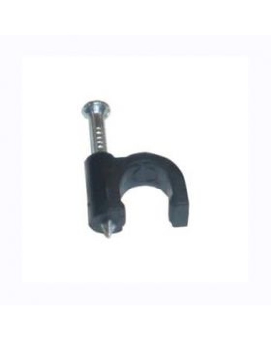 Black 7mm Cable Clips (100)