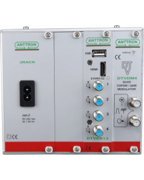 Anttron TRM94 Headend 4 Inputs - 8 Tuners DVBS/S2 - HDMI or USB input (3Rack+DTVRR13+DTVDM4F)