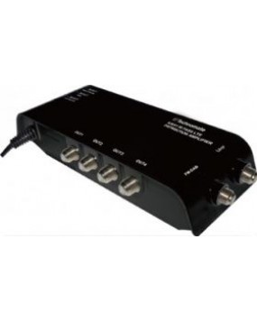 Technomate 4 Way TV Amplifier with Bypass (F-Type)