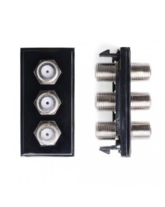 Triple F to F Connector Module Black