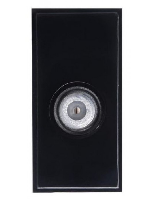 Single F Connector Module Black