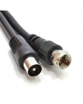 F-Type to Coaxial Plug Fly Lead 2m (Black)