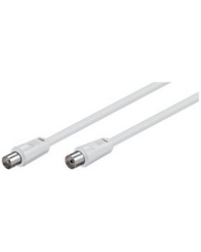 Coaxial Jack to Coaxial Plug Fly Lead 1m (White)