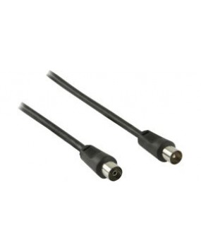 Coaxial Jack to Coaxial Plug Fly Lead 2m (Black)