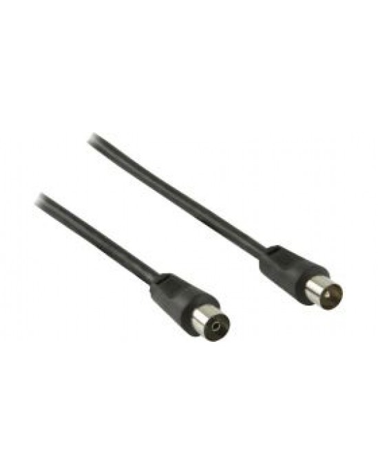 Coaxial Jack to Coaxial Plug Fly Lead 1m (Black)