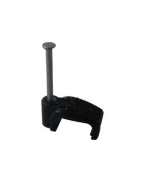 Black 13mm Cable Clips (100)