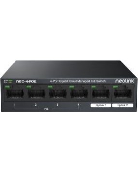 Neolink 4 Port Gigabit Cloud Managed POE Switch, 63W