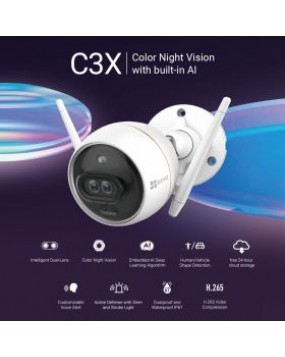 EZVIZ C3X Dual Lens WiFi Camera with Built in AI