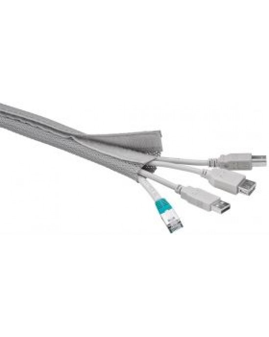 Flexible Cable Tidy Sleeve - 1.8m - Grey