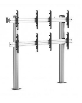 Revez 4 Screen Video Wall Bolt Down Stand for 45-55