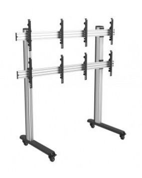 Revez 4 Screen Video Wall Cart for 45-55