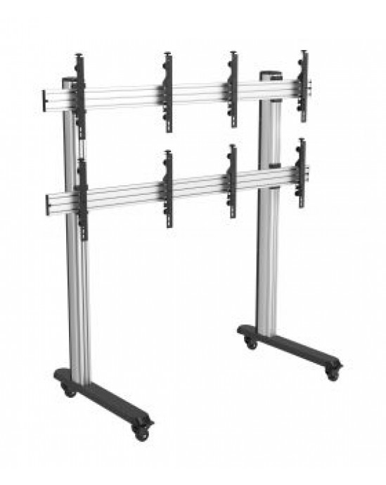 Revez 4 Screen Video Wall Cart for 45-55