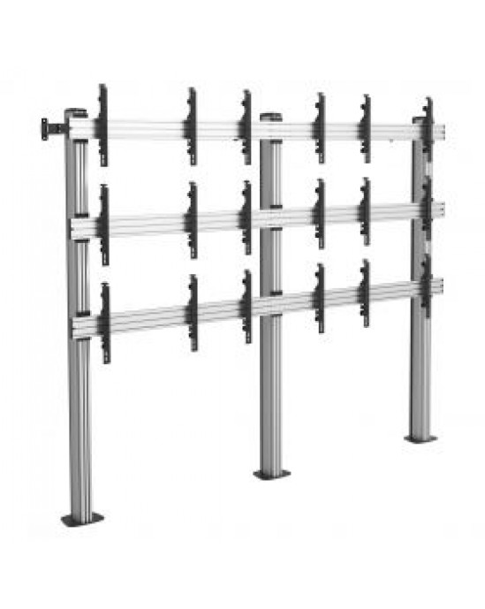 Revez 9 Screen Video Wall Bolt Down Stand for 45-50