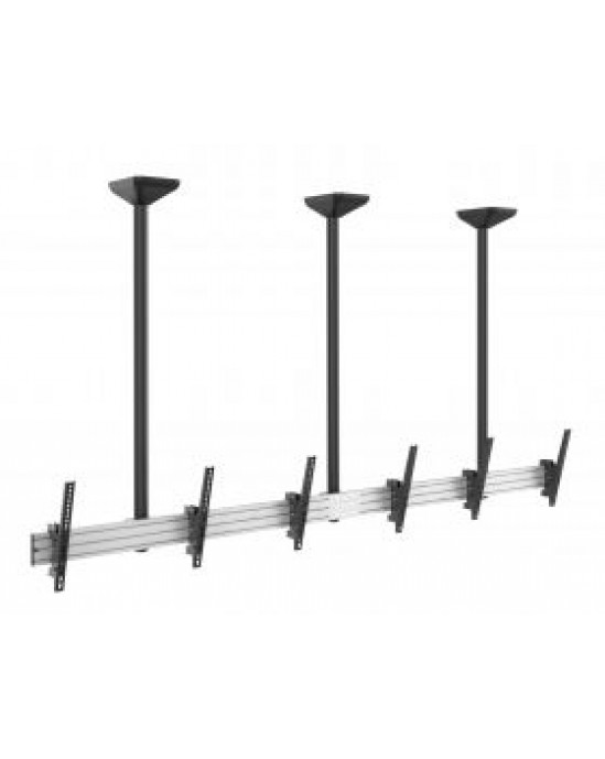 Revez Triple Screen Ceiling Mount with Extended Pole for 45-50