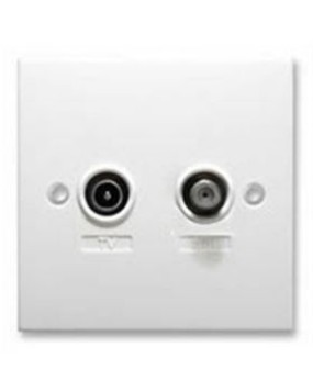 TV/SAT Diplexed Wall Plate (Screened)