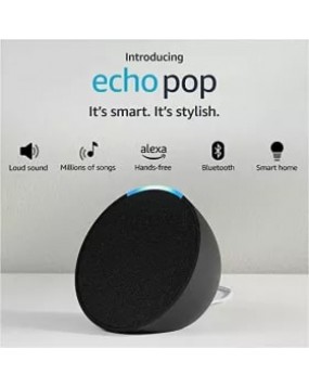 Amazon Echo Pop Smart Speaker with Alexa (Charcoal)