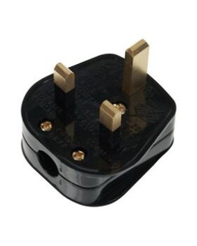 Plug Top 13A Fused (Black)