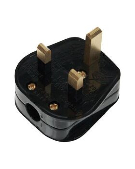 Plug Top 13A Fused (Black)