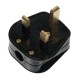 Plug Top 13A Fused (Black)