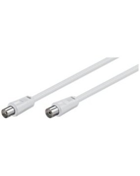 Coaxial Jack to Coaxial Plug Fly Lead 1.5m (White)