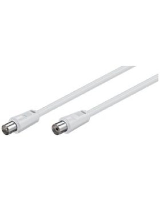 Coaxial Jack to Coaxial Plug Fly Lead 1.5m (White)