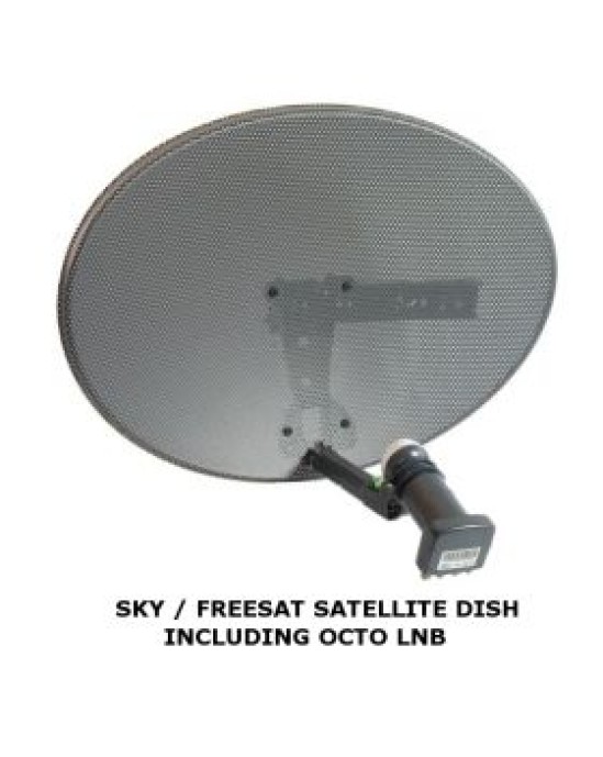 Zone 2 Sky / Freesat Satellite Dish + Octo LNB