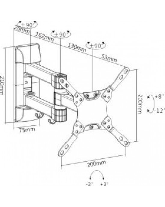 Revez TS42M Swivel Bracket for 13