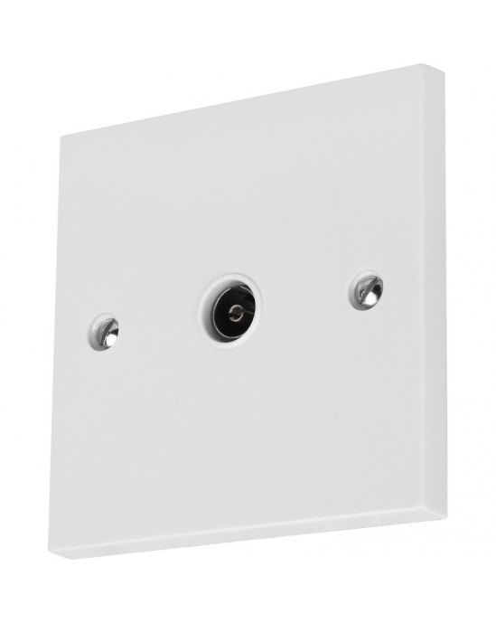 Single Coaxial TV Outlet Wall Plate (Slimline)