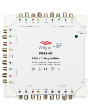 Whyte™ SERIES 9 Multiswitch Splitter (9 Wire, 2 Way) WS92-05